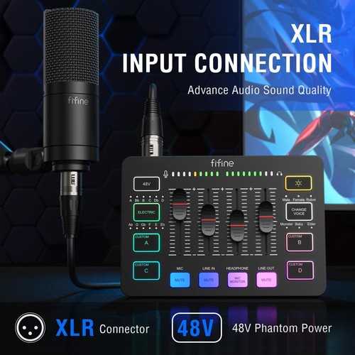 Fifine gaming audio mixer - fifine,