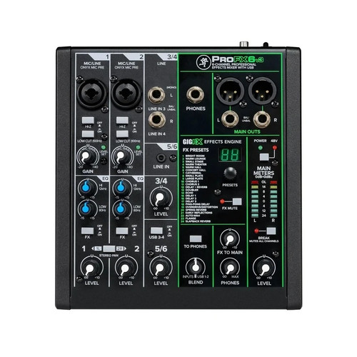 Mackie profx6v3 channel - mackie, 6-channel